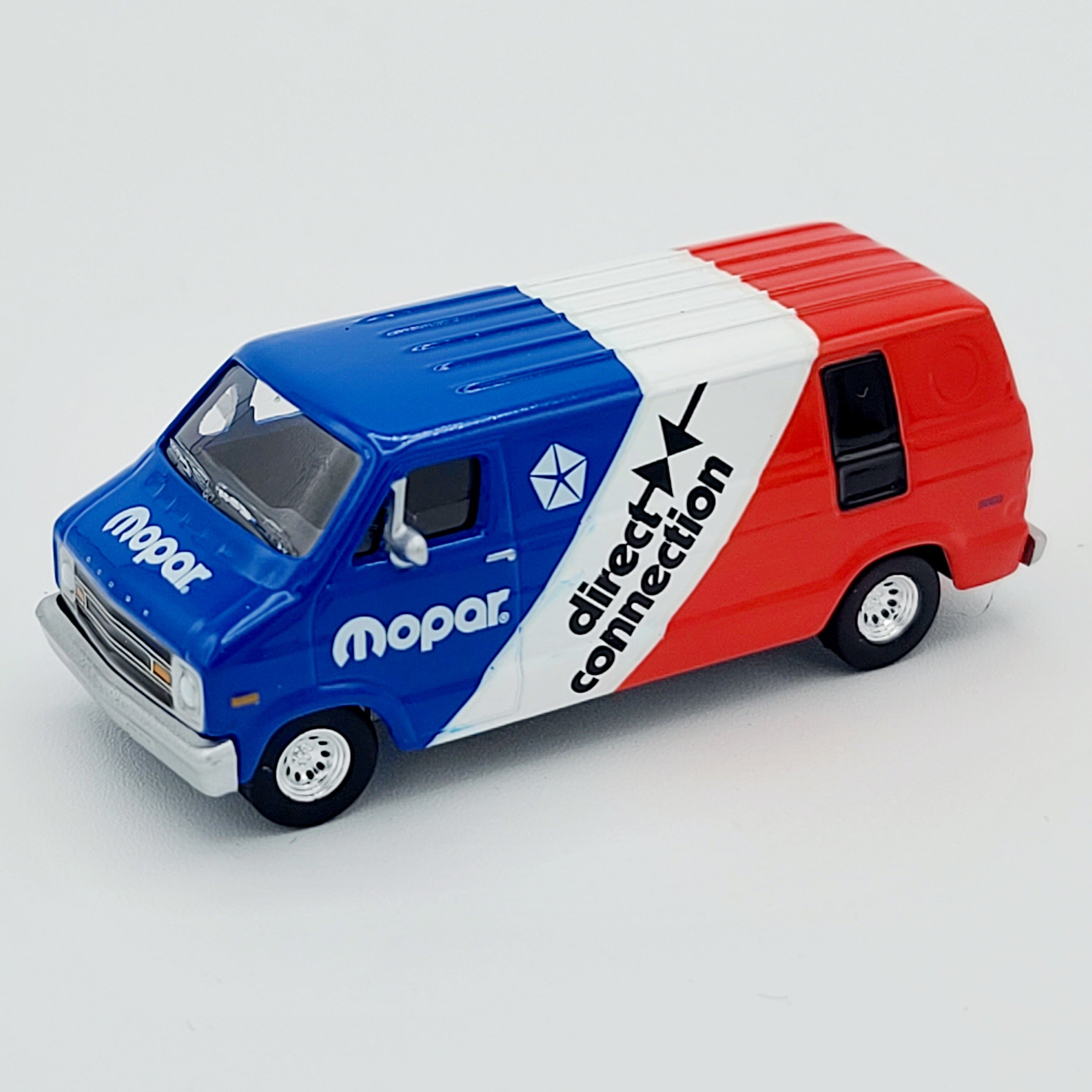 GreenLight '76 Dodge B100 Van - 1:64, Mopar Direct Connection (2016 Blue Collar Series 1)